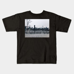 NYC Manhattan Skyline from LIC, Queens Kids T-Shirt